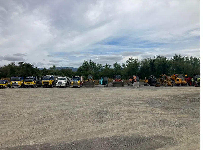 The P.J. Warren Earthmoving fleet lined up